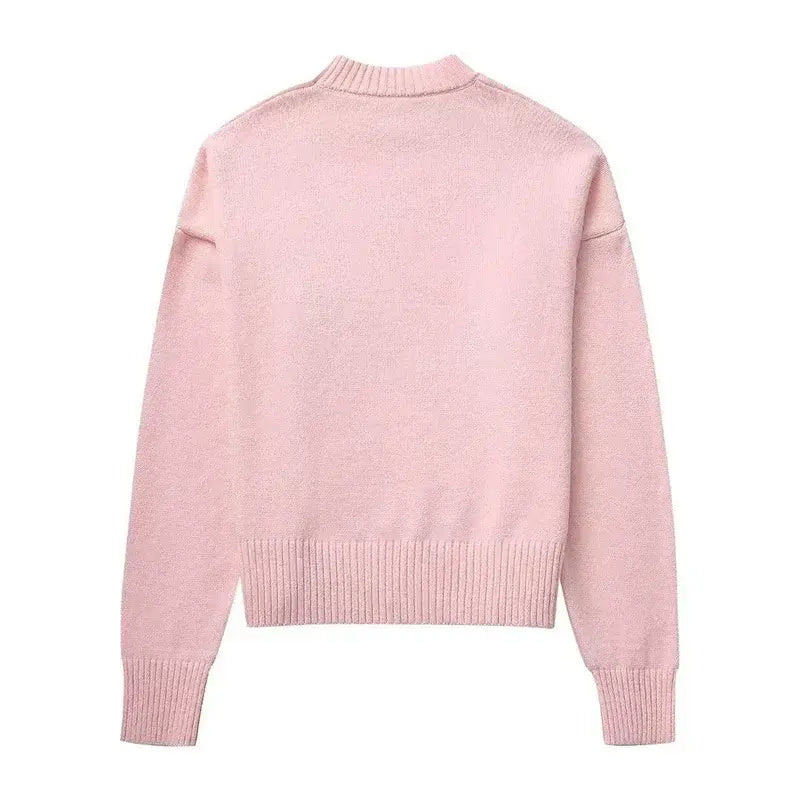 Elegant Solid Knitted Sweater Women Loose Long Sleeve O-Neck Oversize Pullover Female 2025 Autumn Fashion All-Match Sweater Lady