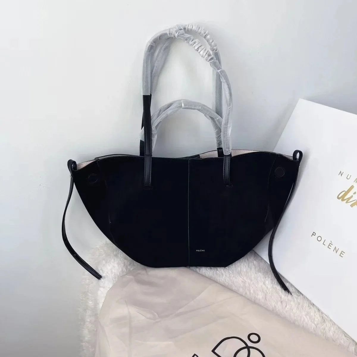Polenchamois Leather Vintage Single Shoulder Underarm Fashionable Large Capacity Commuter Tote Bag Soft Hardness Crossbody Bag
