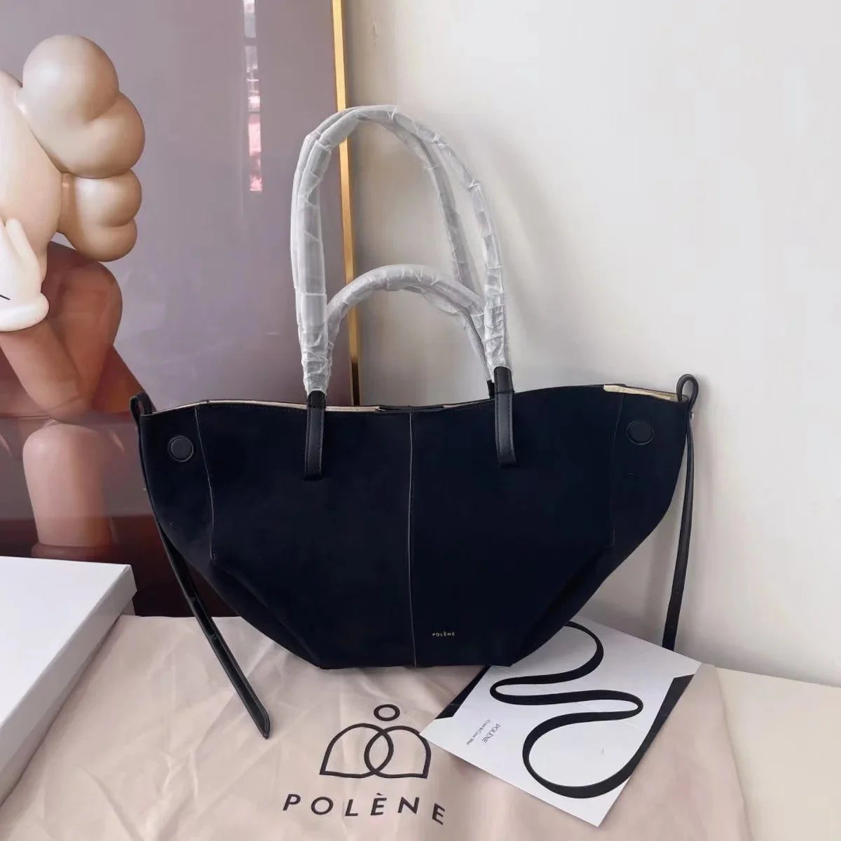 Polenchamois Leather Vintage Single Shoulder Underarm Fashionable Large Capacity Commuter Tote Bag Soft Hardness Crossbody Bag